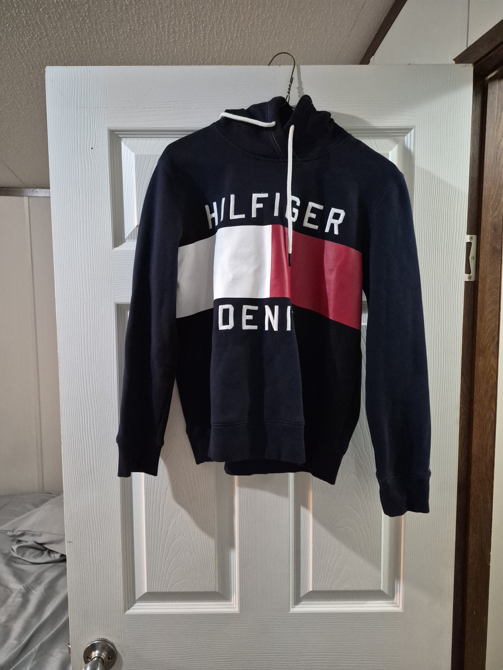 Tommy Hilfiger Navy, White & Red Logo Hoodie